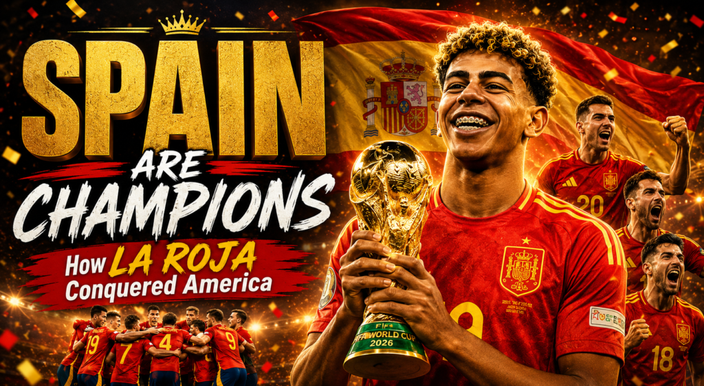 Spain World Cup 2026 winner celebration
