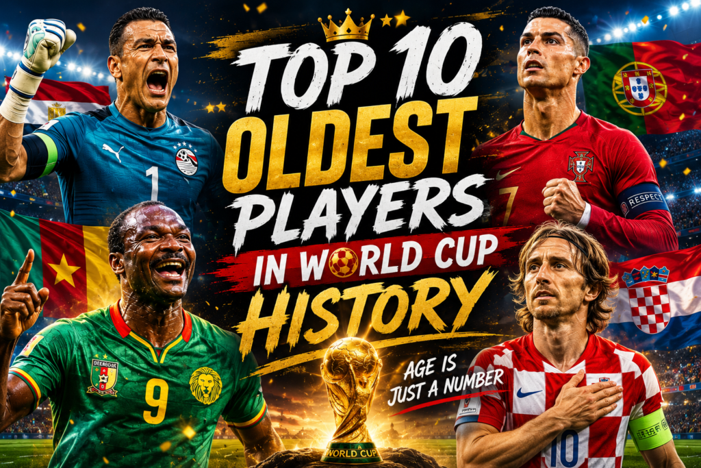 Top 10 oldest players in World Cup history