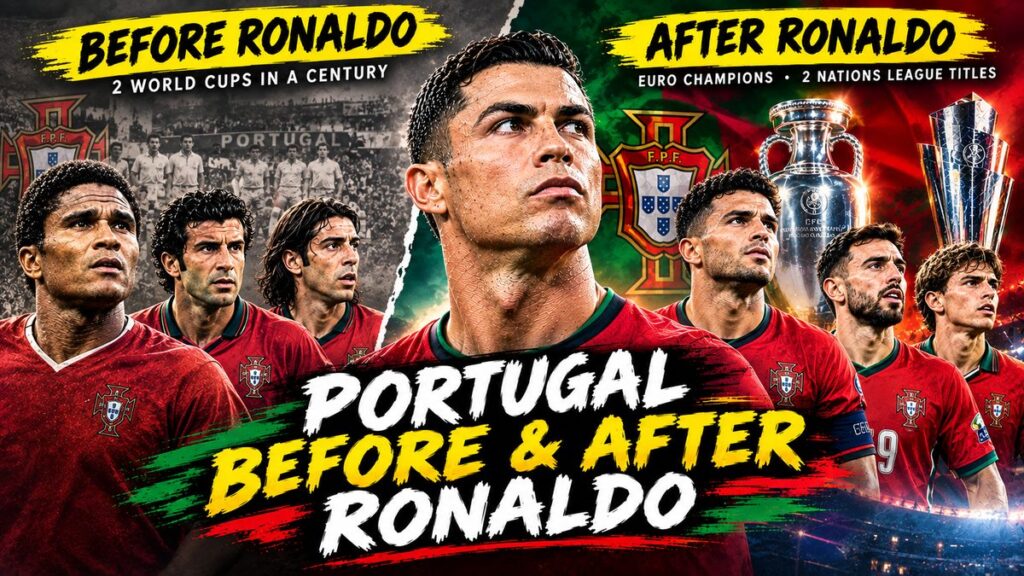 Portugal before and after Ronaldo graphic