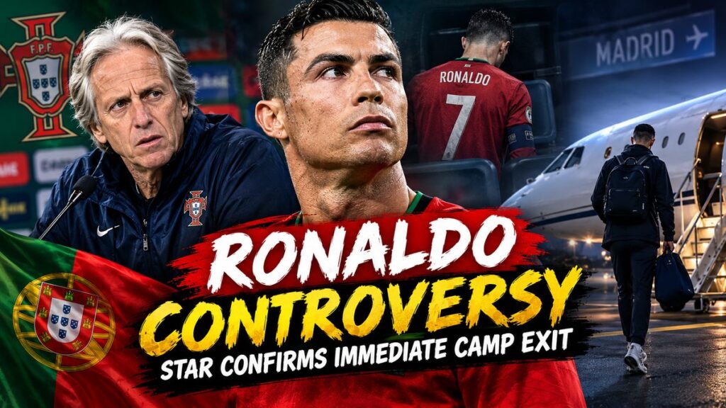 Ronaldo controversy graphic featuring Cristiano Ronaldo